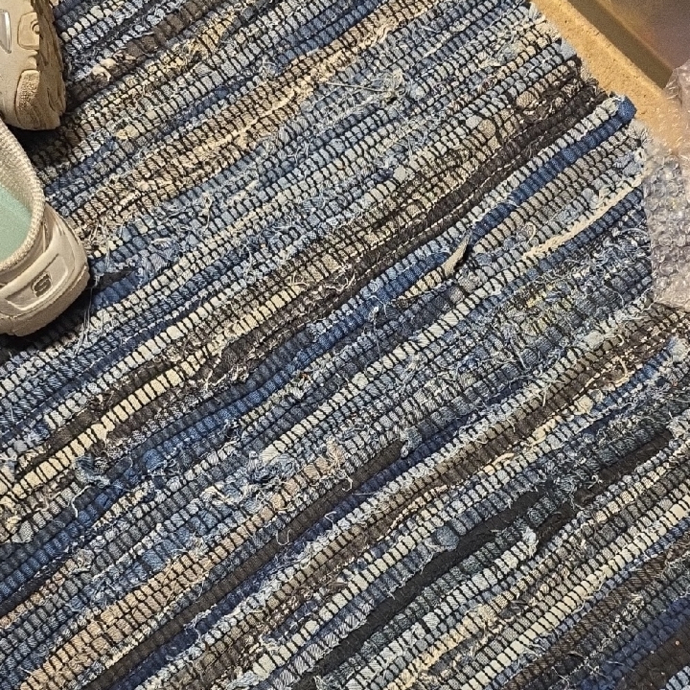 Blue and Gray Woven Rug